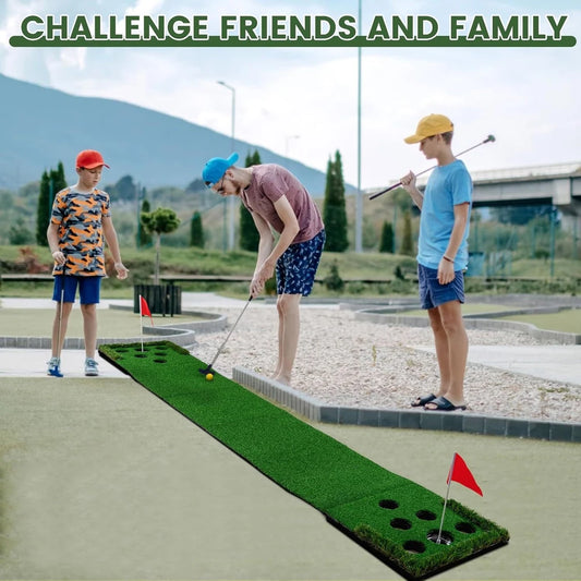 Calm Home™Golf Putting Challenge Mat | Backyard Putting Game for Family & Friends
