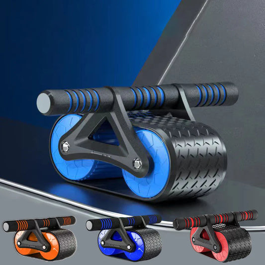 Automatic Rebound Ab Roller with Knee Pad – Dual Wheel Core Trainer for Home Gym, Non-Slip Handles, 330lbs Weight Capacity