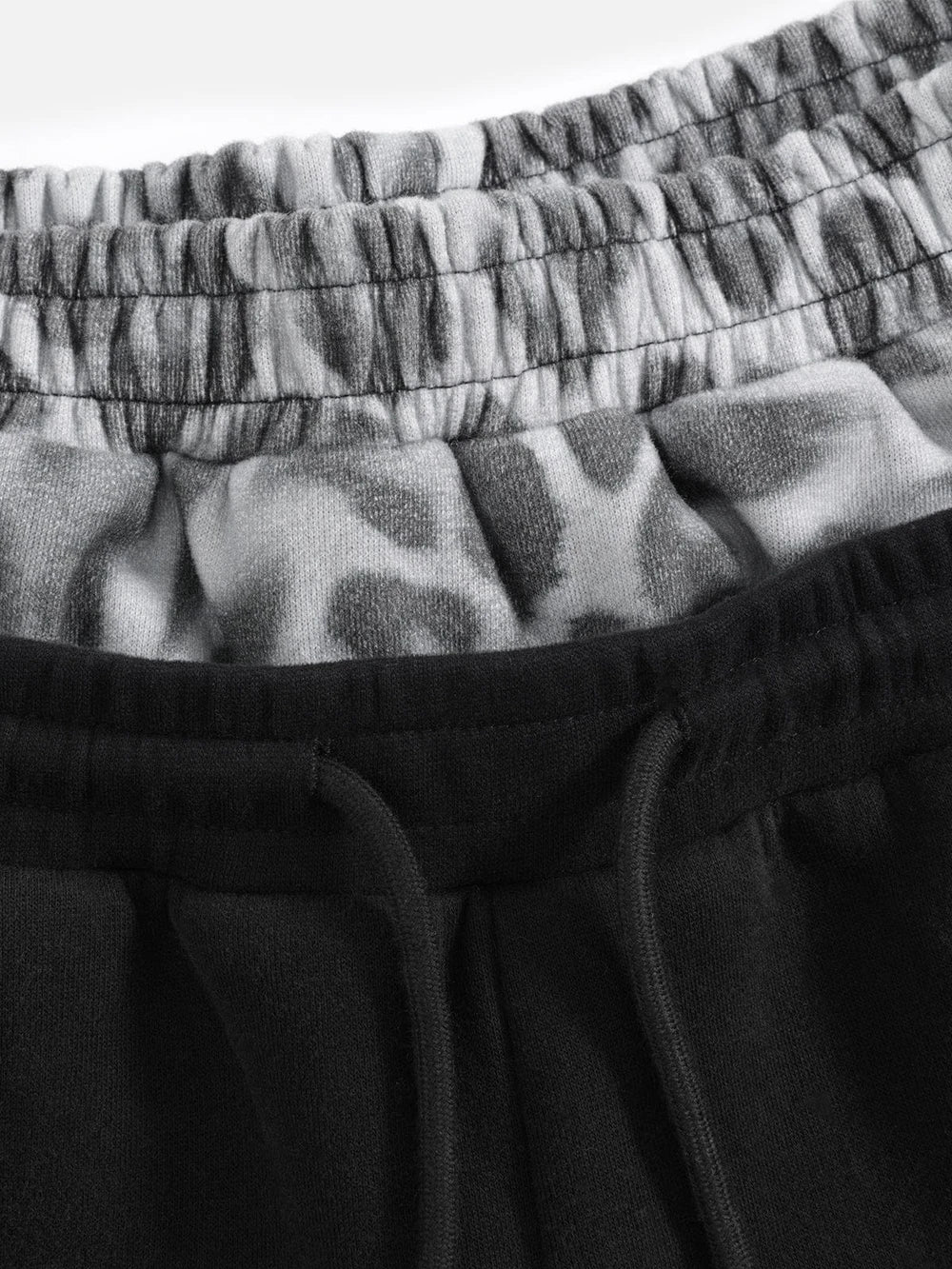 Leopard Double Waist Baggy Sweatpants