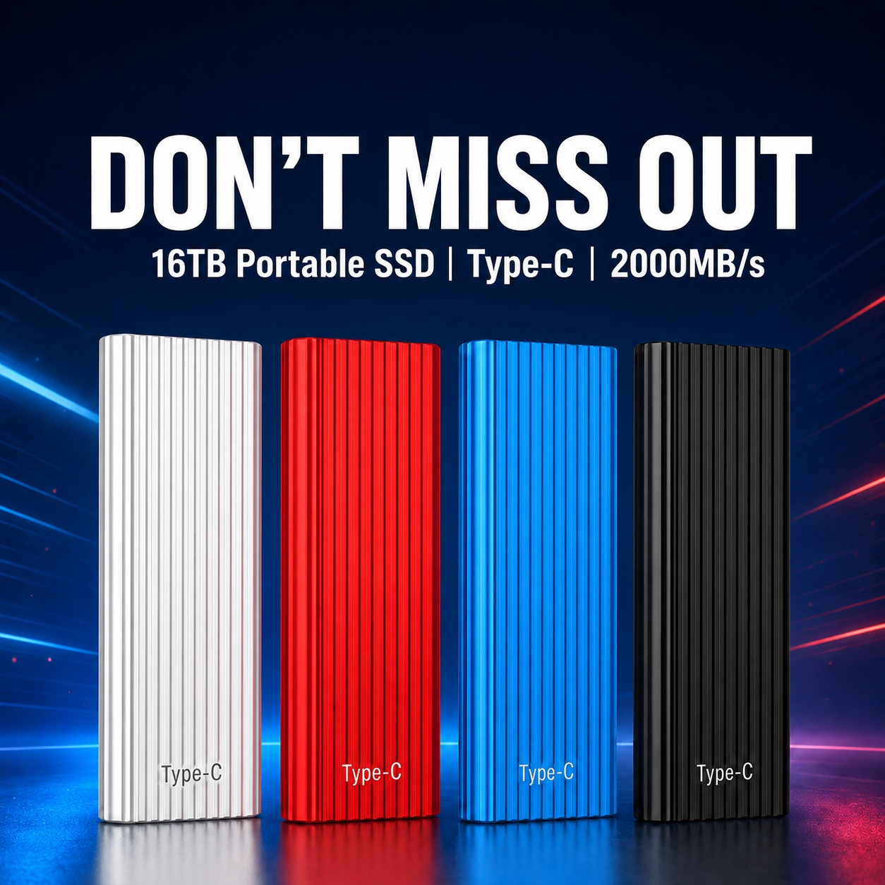 🏆Flash Sale⚡ 50K+ SOLD! Almost Gone-🔥16TB- Large-Capacity Type-C Portable Mini SSD