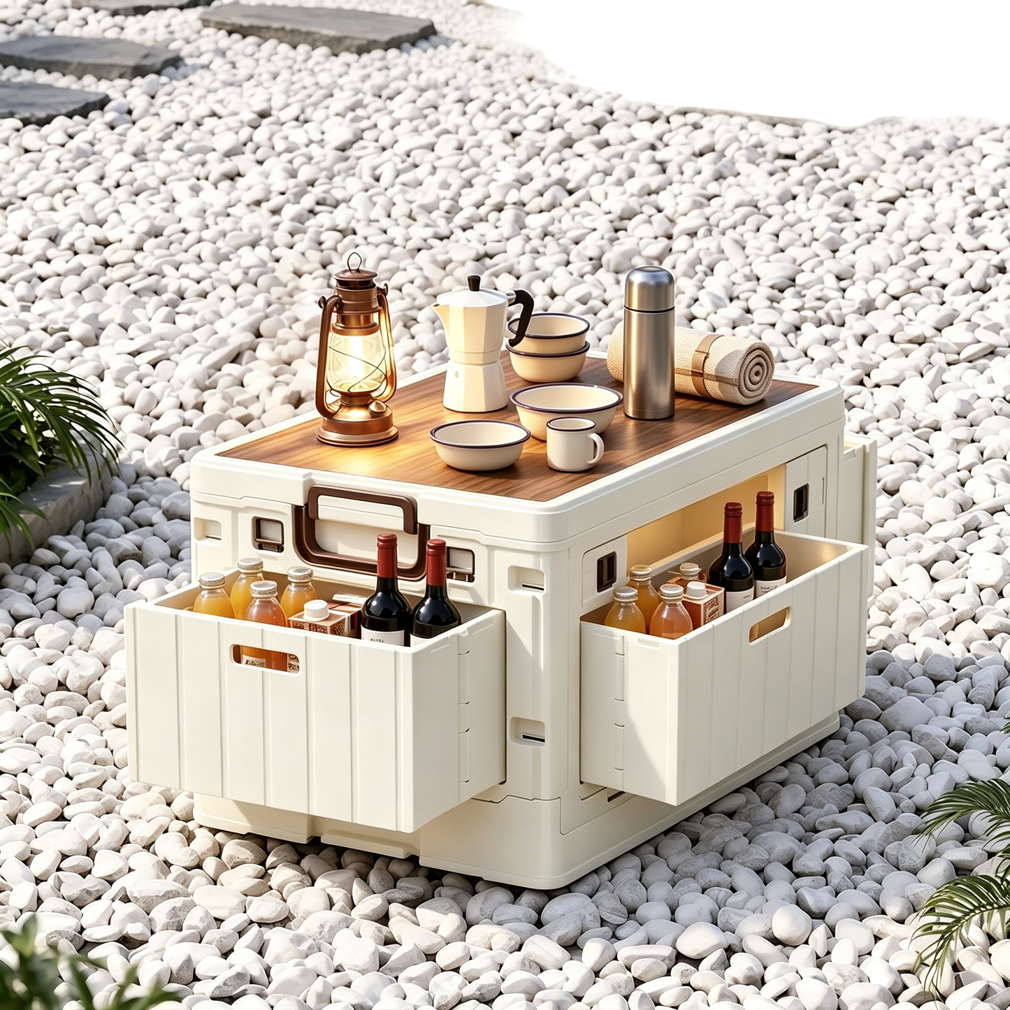 Folding camping table