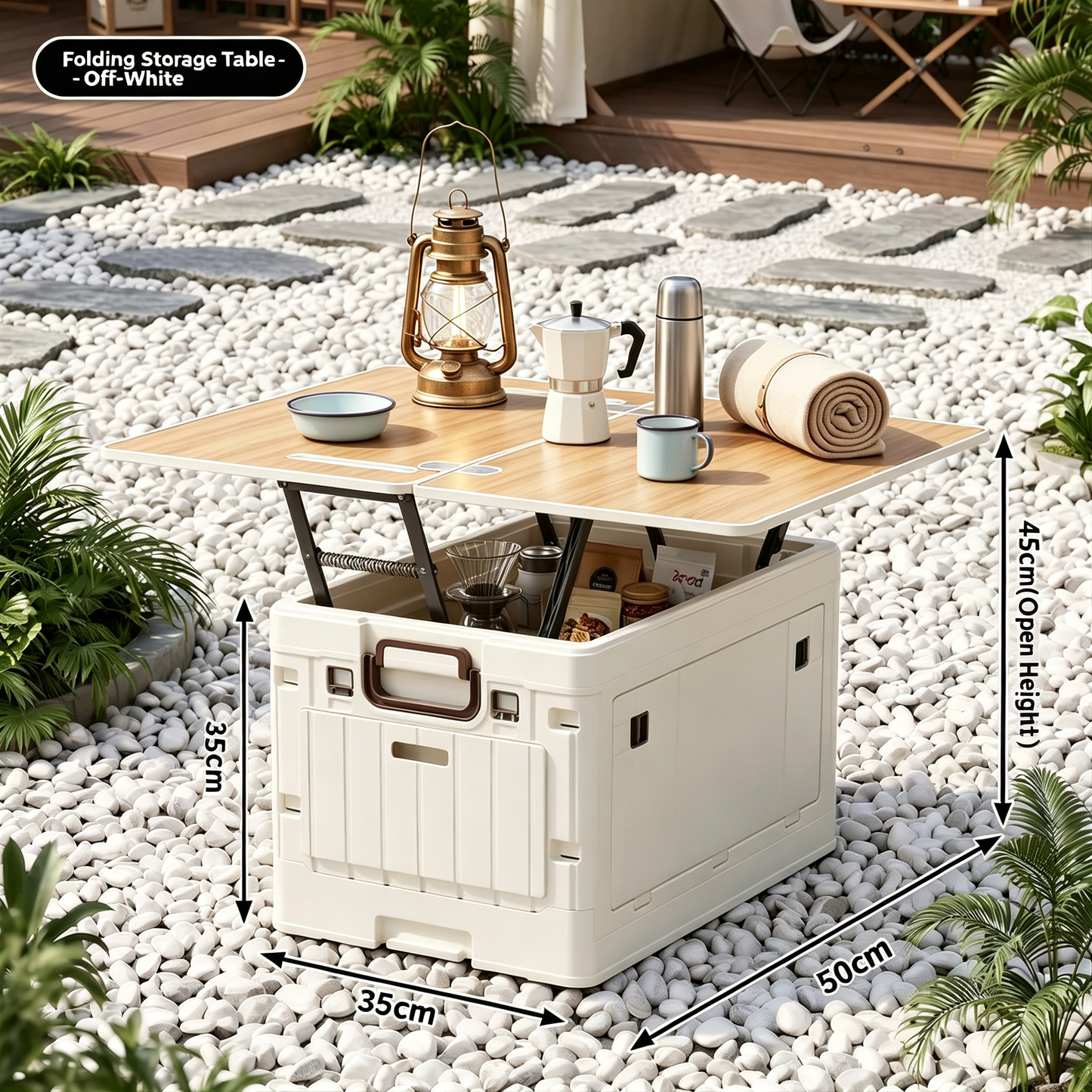 Folding camping table