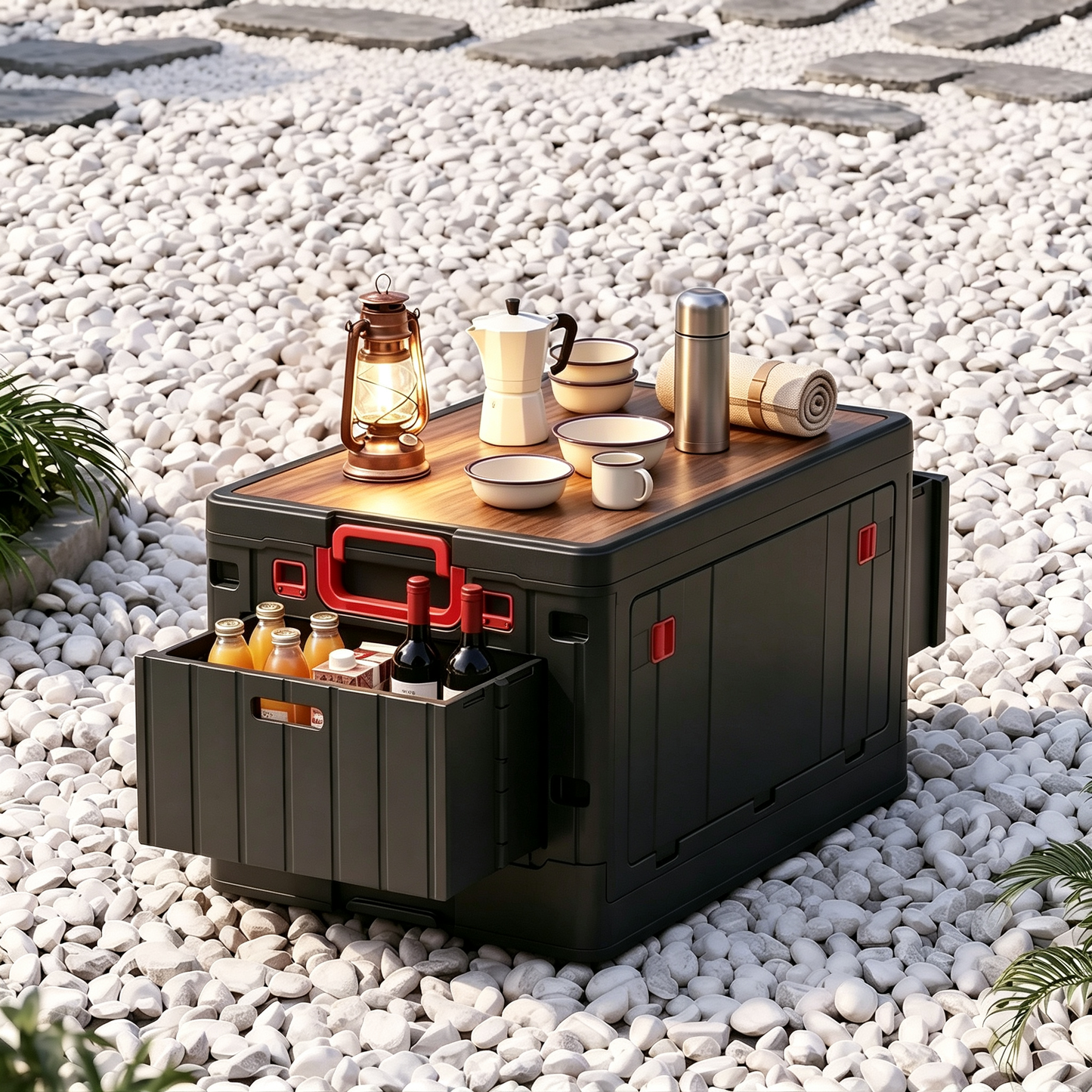 Folding camping table