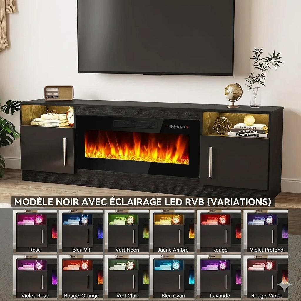 Astra Meuble TV Avec Cheminée