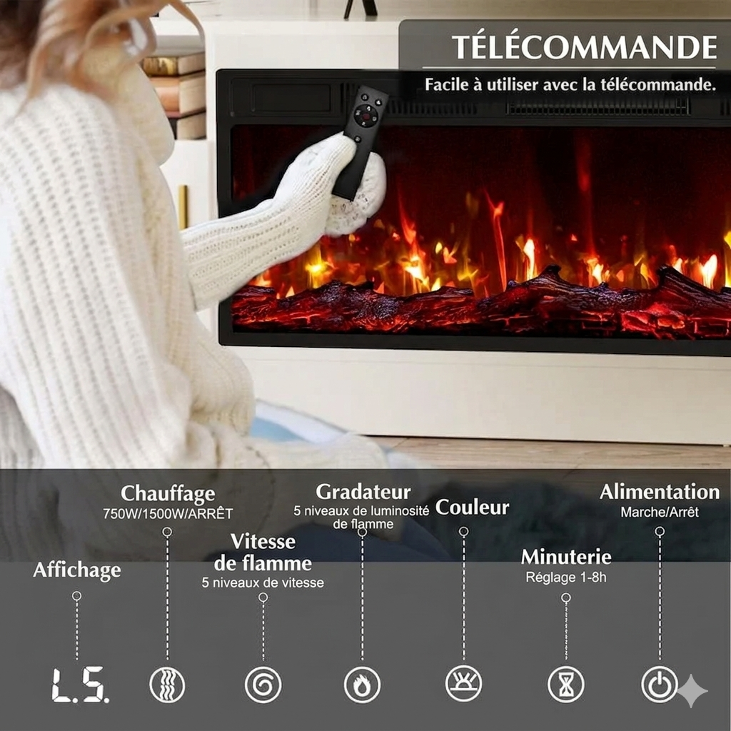 Astra Meuble TV Avec Cheminée