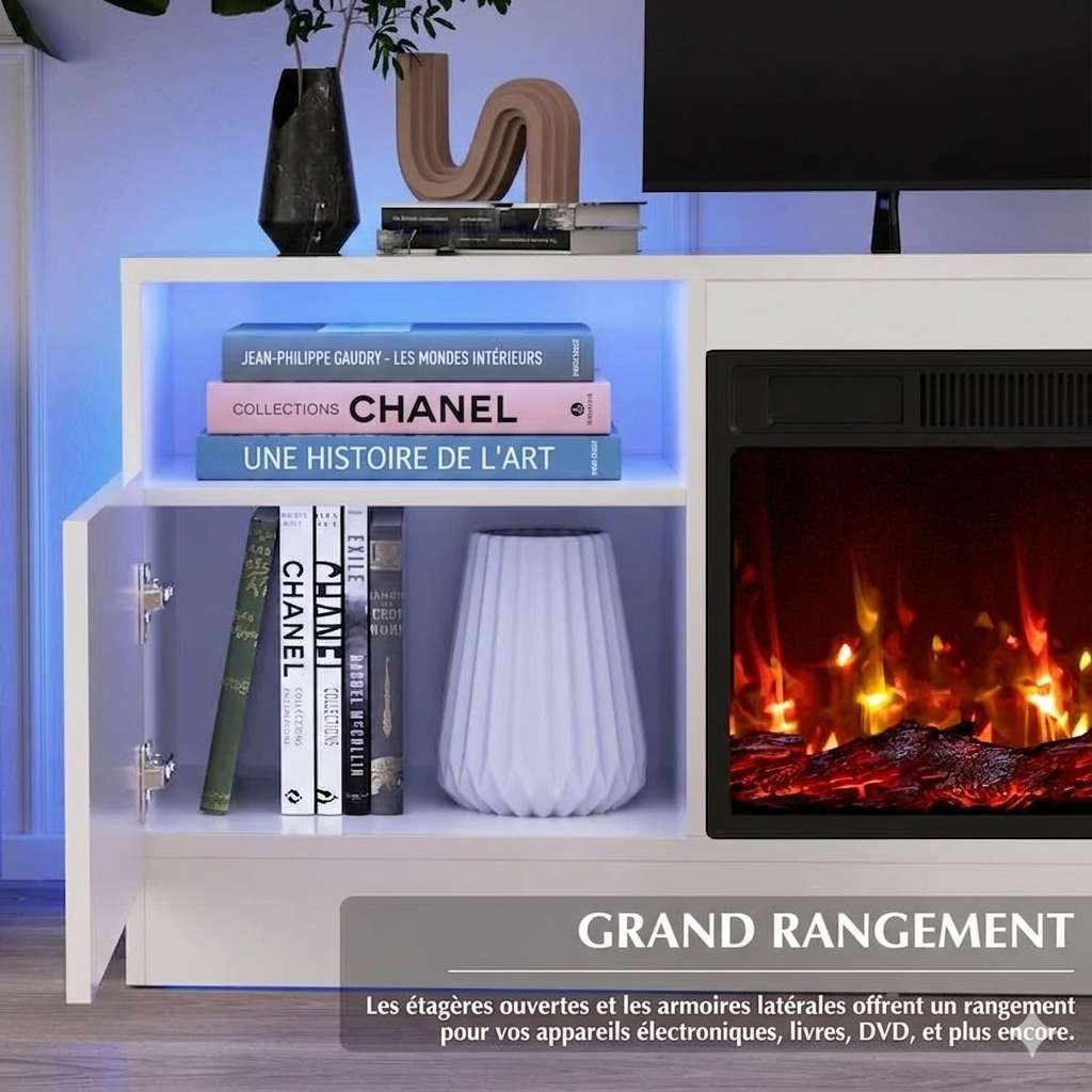 Astra Meuble TV Avec Cheminée