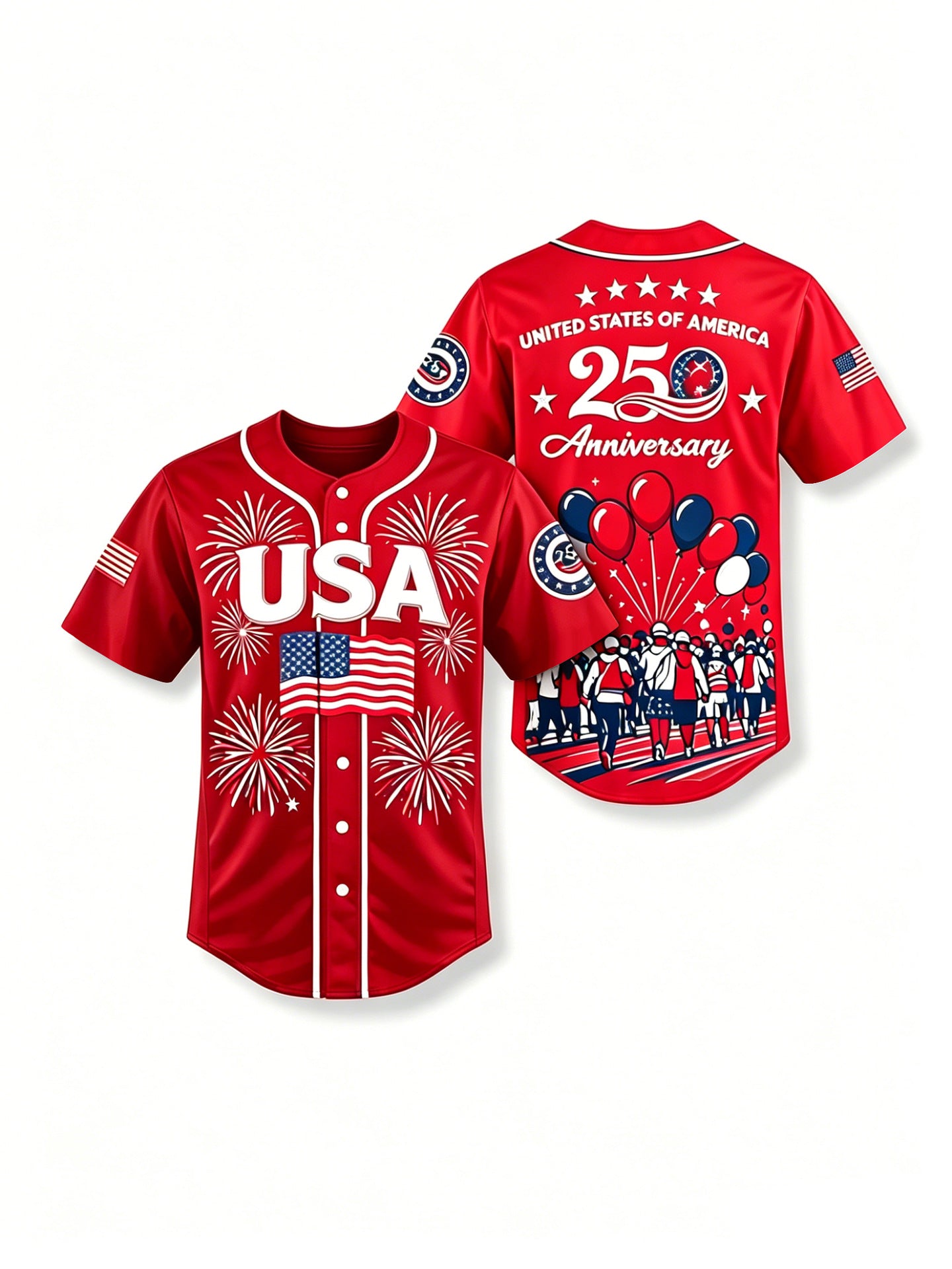 Patriotic Anniversary Baseball Jersey