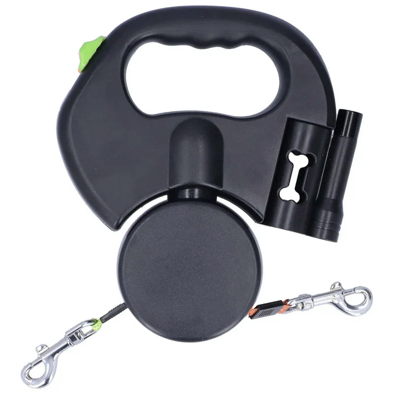 Dual Retractable Dog Leash for 2 Dogs | 2026 Enhanced Edition