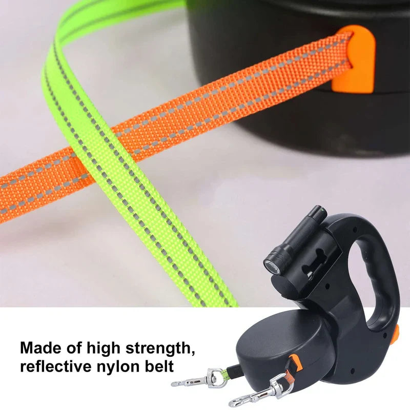 Dual Retractable Dog Leash for 2 Dogs | 2026 Enhanced Edition