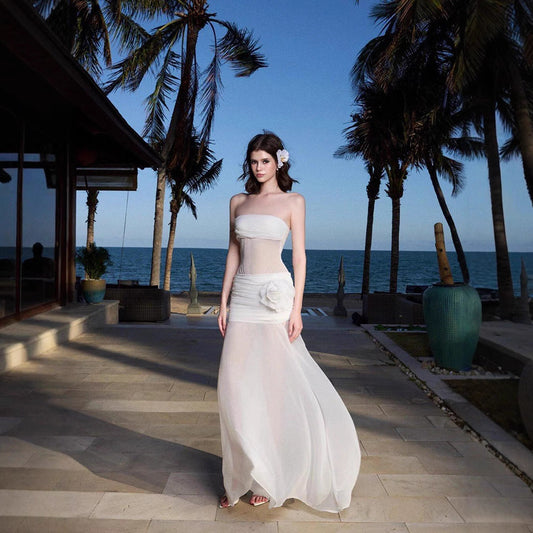 Seaside Mesh Resort Photo Skirt